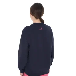 Equestro Women's Crewneck Sweatshirt With Sponge Lettering