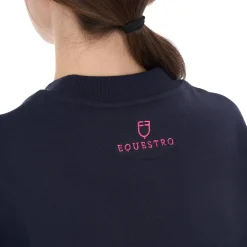 Equestro Women's Crewneck Sweatshirt With Sponge Lettering