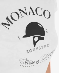 Equestro Women's Monaco Cotton T-Shirt With Rhinestones