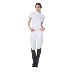 Equestro Women's Slim Fit Full Grip Leggings Equestro X Fise