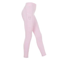 Equestro Women's Slim Fit High-Waisted Leggings with Rhinestones