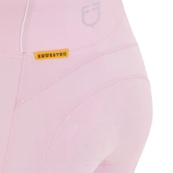Equestro Women's Slim Fit High-Waisted Leggings with Rhinestones