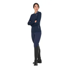 Equestro Women's Slim Fit High-Waisted Leggings with Rhinestones