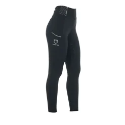 Equestro Women's Slim Fit High-Waisted Leggings with Rhinestones