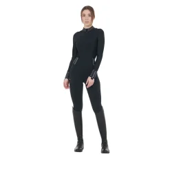 Equestro Women's Slim Fit High-Waisted Leggings with Rhinestones