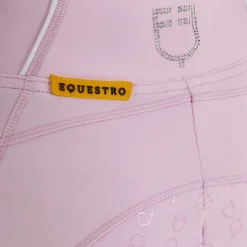 Equestro Women's Slim Fit High-Waisted Leggings with Rhinestones