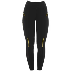 Equestro Women's Slim Fit Leggings with Micro Mesh Inserts