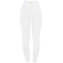 Equestro Women's Slim Fit Leggings with Micro Mesh Inserts