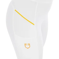 Equestro Women's Slim Fit Leggings with Micro Mesh Inserts