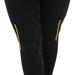 Equestro Women's Slim Fit Leggings with Micro Mesh Inserts