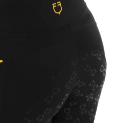 Equestro Women's Slim Fit Leggings with Micro Mesh Inserts