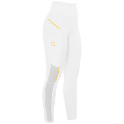 Equestro Women's Slim Fit Leggings with Micro Mesh Inserts