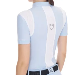 Equestro Women's Slim Fit Training Polo Shirt with Mesh Inserts