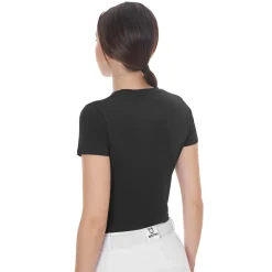 Equestro Women's Slim Fit T-Shirt With Colorful Jumping Design