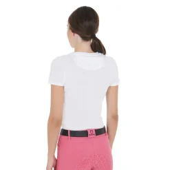 Equestro Women's Slim Fit T-Shirt With Colorful Jumping Design