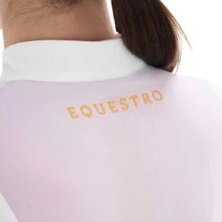 Equestro Women's Training Polo Shirt With Mesh Inserts