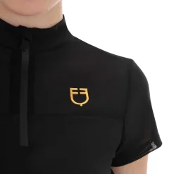 Equestro Women's Training Polo Shirt With Mesh Inserts