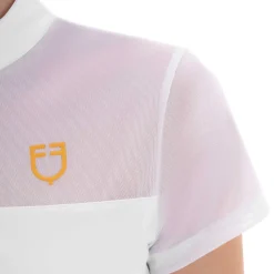 Equestro Women's Training Polo Shirt With Mesh Inserts