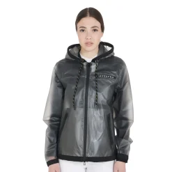 Equestro Women's Transparent Technical Raincoat
