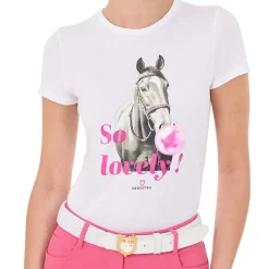 Equestro Women's T-Shirt with So Lovely Print