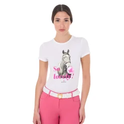 Equestro Women's T-Shirt with So Lovely Print