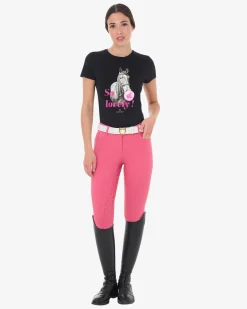 Equestro Women's T-Shirt with So Lovely Print