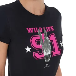 Equestro Women's Wild Life Printed Cotton T-Shirt