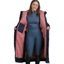 EQUIDRY Women's Thick Fleece Evolution Fixed Hood - Navy/Blue