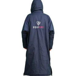 EQUIDRY Women's Thick Fleece Evolution Fixed Hood - Navy/Blue