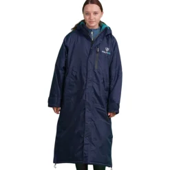 EQUIDRY Women's Thick Fleece Evolution Fixed Hood - Navy/Blue