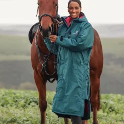 EQUIDRY Women's Thick Fleece Evolution Fixed Hood - Navy/Blue