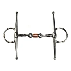 GS Equestrian Full Cheek Snaffle With Copper Peanut Bit