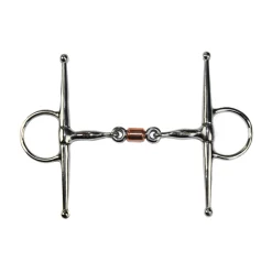 GS Equestrian Full Cheek Snaffle With Copper Peanut Bit