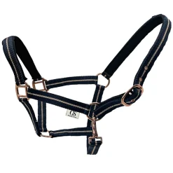 GS Equestrian Lurex Rose Gold Detail Headcollar