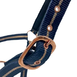 GS Equestrian Lurex Rose Gold Detail Headcollar