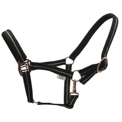 GS Equestrian Lurex Rose Gold Detail Headcollar