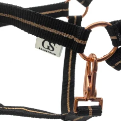 GS Equestrian Lurex Rose Gold Detail Headcollar