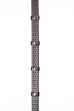 Henry James BioThane Bio Grip Hybrid Rubber Reins with Leather Stoppers