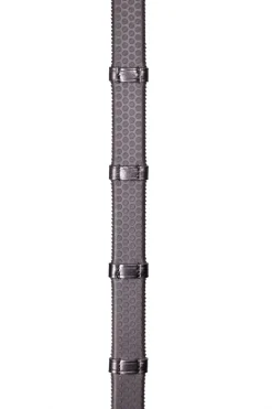 Henry James Large Pimple Hybrid Rubber Reins With Leather Stoppers