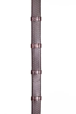 Henry James Large Pimple Hybrid Rubber Reins With Leather Stoppers