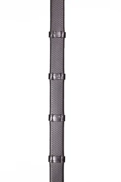 Henry James Small Pimple Hybrid Rubber Reins With Leather Stoppers