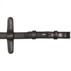 Henry James Small Pimple Hybrid Rubber Reins With Leather Stoppers