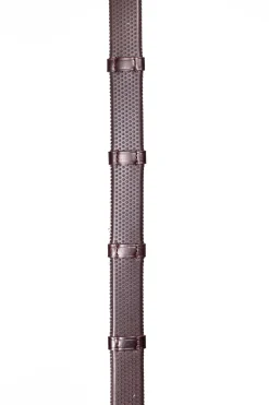 Henry James Small Pimple Hybrid Rubber Reins With Leather Stoppers