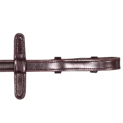 Henry James Small Pimple Hybrid Rubber Reins With Leather Stoppers
