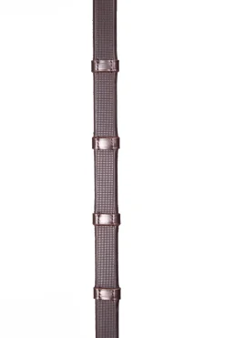 Henry James Smooth Eventer Hybrid Rubber Reins With Leather Stoppers