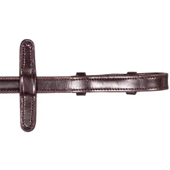 Henry James Smooth Eventer Hybrid Rubber Reins With Leather Stoppers