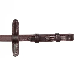 Henry James Smooth Eventer Hybrid Rubber Reins With Leather Stoppers