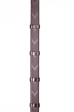 Henry James V-Grip Hybrid Rubber Reins With Leather Stoppers
