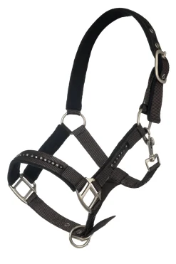 HKM Head Collar Set With Snap Hook -Crystal- Soft Padded