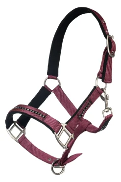 HKM Head Collar Set With Snap Hook -Crystal- Soft Padded